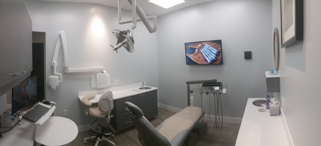 Photo of treatment room with Planmeca digital patient x-rays