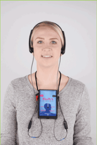 Woman getting a joint vibration analysis